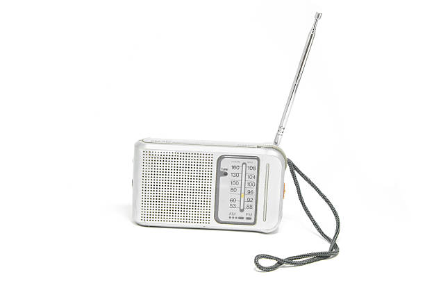 istock Vintage  Transistor Radio Isolated on White Background 587214008