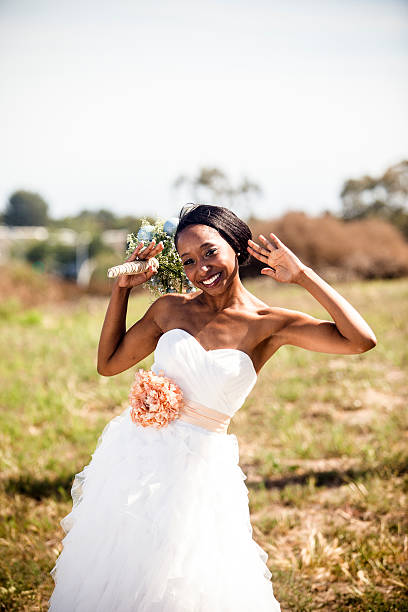 istock Beautiful African American Bride 587217030