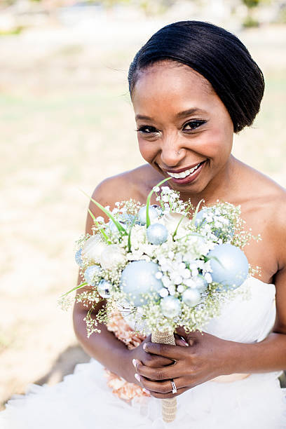 istock Beautiful African American Bride 587217080
