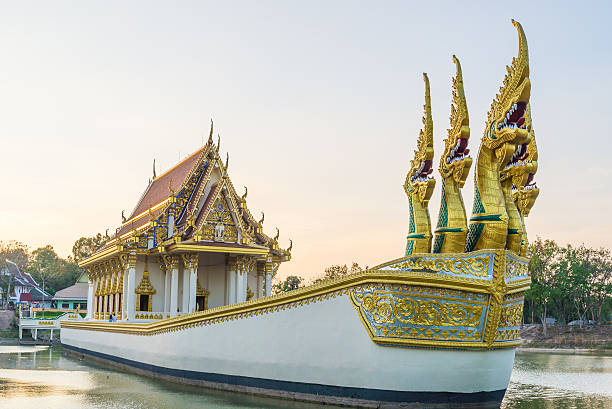 istock Temple on a big  boat. 587218662