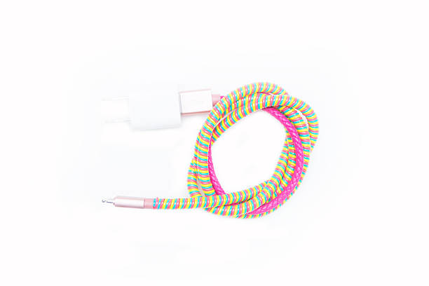 istock colorful mobile phone charger on white background 587219868