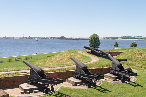 Fort McHenry, in Baltimore, Maryland, is a historical American coastal star-shaped fort best known for its role in the War of 1812, when it successfully defended Baltimore Harbor from an attack by the British navy in Chesapeake Bay September 13–14, 1813. It was first built in 1798 and was used continuously by U.S. armed forces through World War I and by the Coast Guard in World War II. It was designated a national park in 1925.