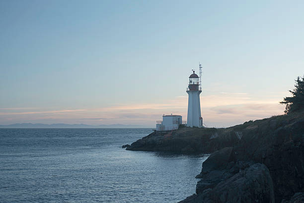 istock Sheringham point lighthouse in dusk,Vancouver Island 587220674