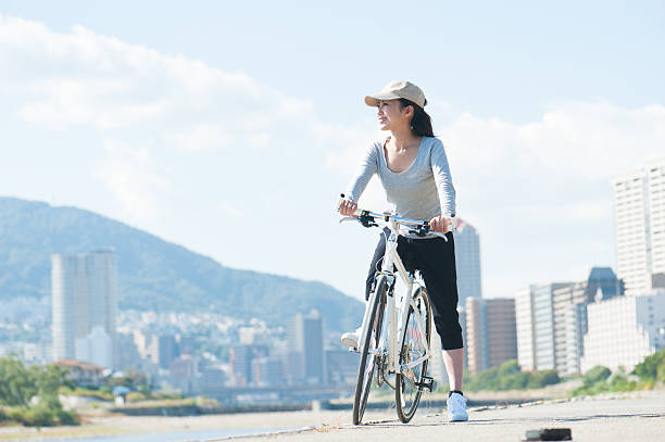 Woman riding a bicycle