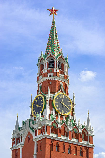 istock Moscow Kremlin, Spasskaya (Savior's) clock tower 587221448