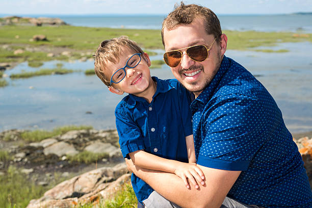 istock Father And Son Hugging On Outdoor summer 587222062