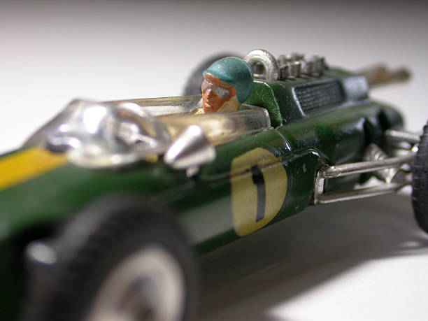 istock Vintage race car toy 587223556