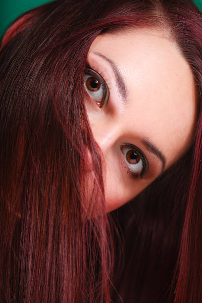 istock Face of attractive young woman. 587223632