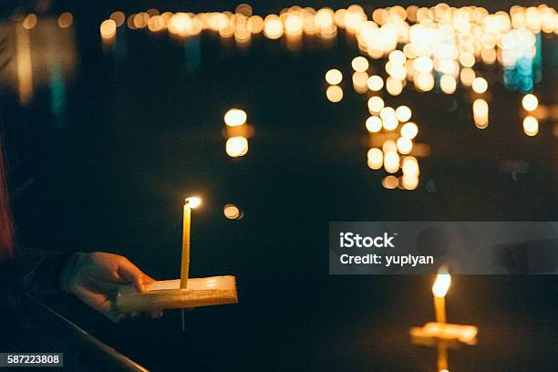 Water Lanterns Stock Photo - Download Image Now - Loi Krathong, Adult, Art