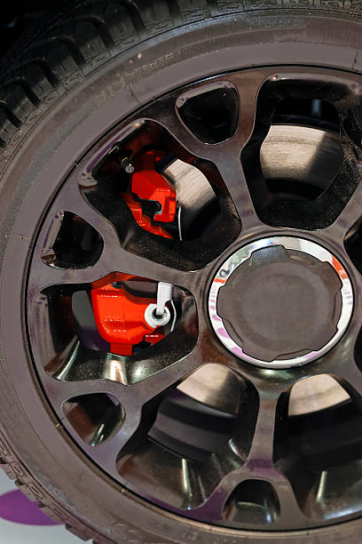istock Car wheel detail 587225208