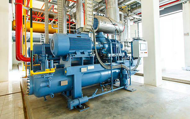 istock industrial compressor refrigeration station at manufacturing factory 587225698
