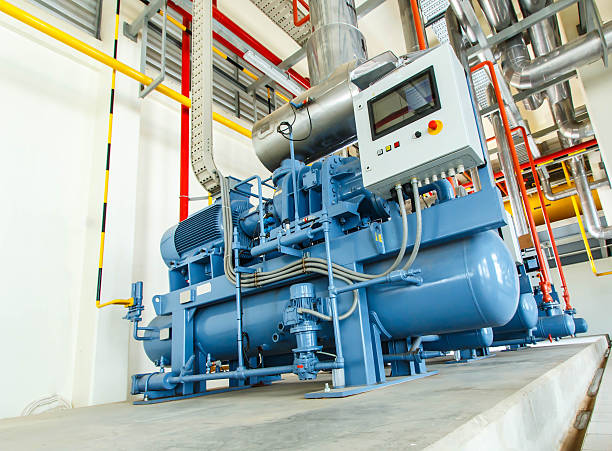 istock industrial compressor refrigeration station at manufacturing factory 587225756