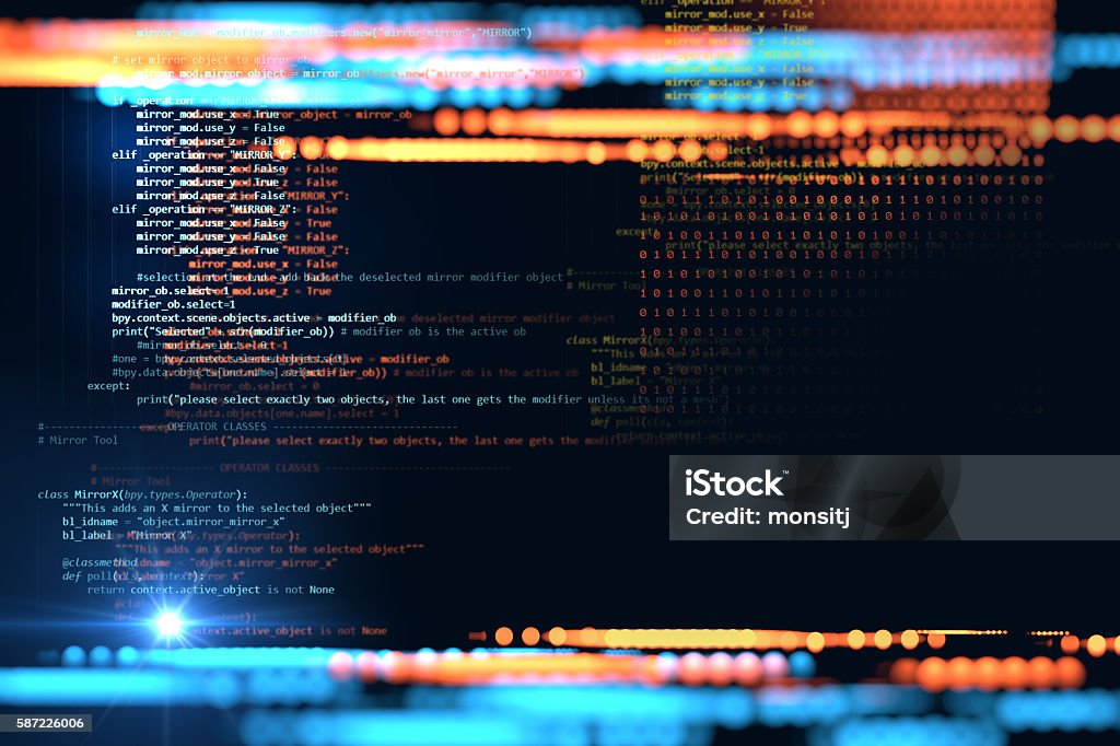 Digital Code Number Abstract Technology Background Stock Photo ...