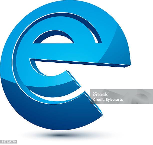 E Symbol Vector 3d Unusual E Symbol Abstract Vector Geometric Symbol Stock Illustration ...
