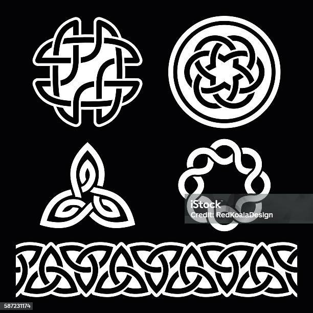 Irish Side Patterns Celtic Irish Patterns And Knots Vector St Patricks Day Stock ...