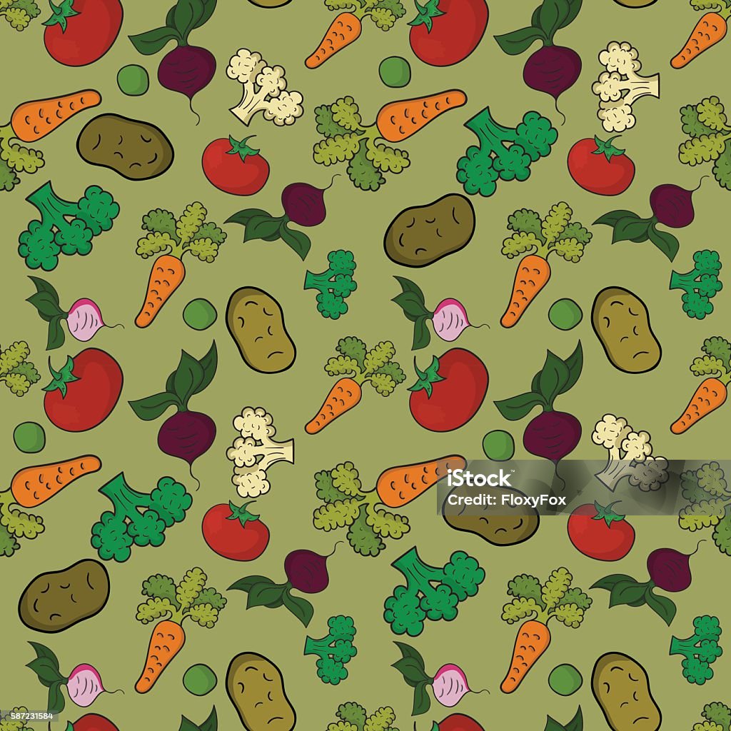 Vegitable Pattern Vegetable Pattern Stock Illustration - Download Image Now - Backgrounds ...