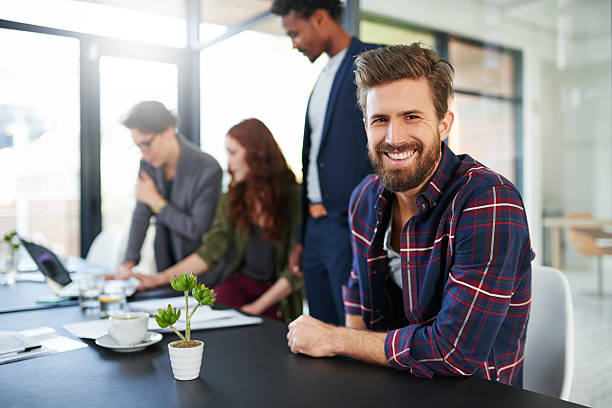 istock I'm looking forward to achieving success with my team 587507106