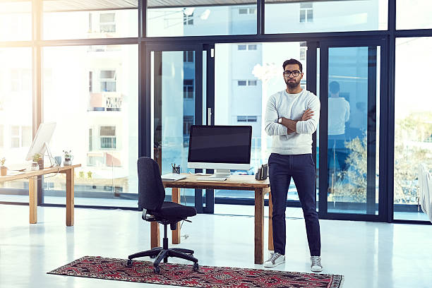 istock Thinking about the future of his company 587507138