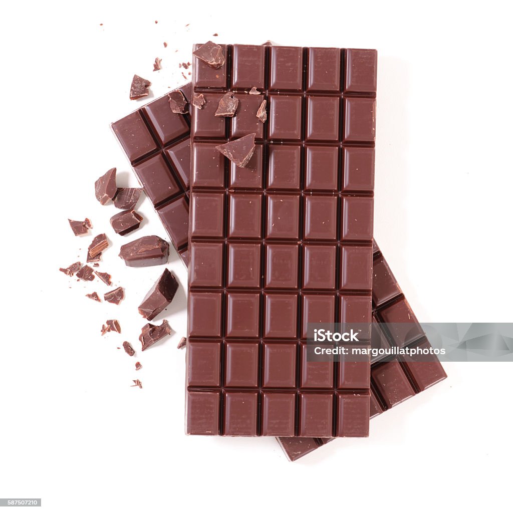 chocolate bar isolated on white Chocolate Bar Stock Photo