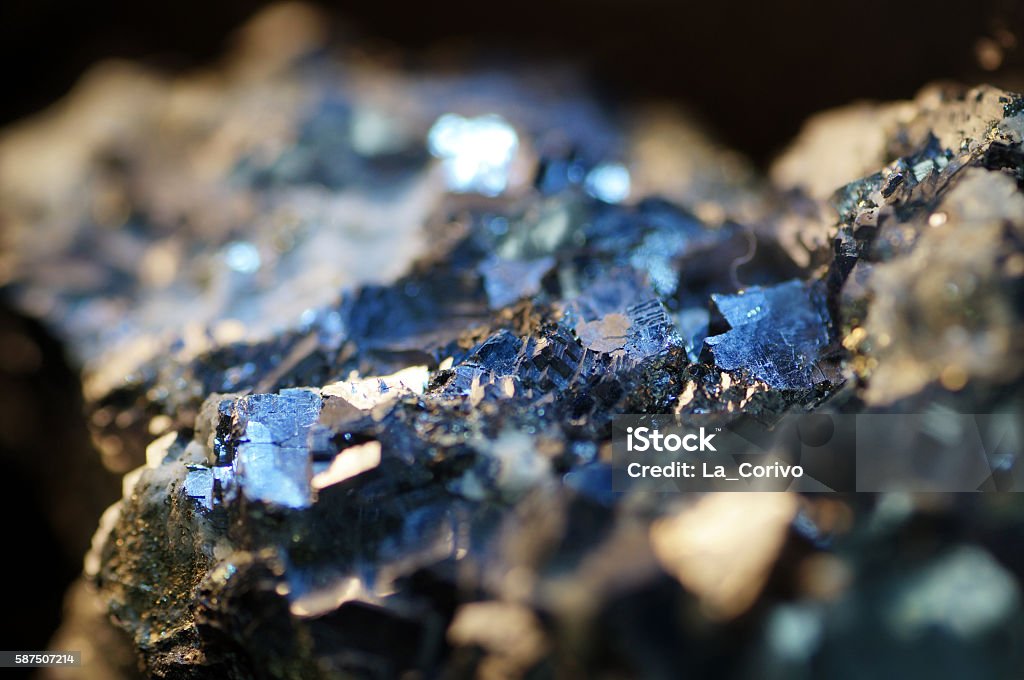 Macro Pyrite mineral Macro Pyrite mineral  Mineral Stock Photo