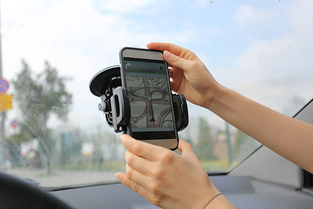 istock Navigation device in the car 587511822