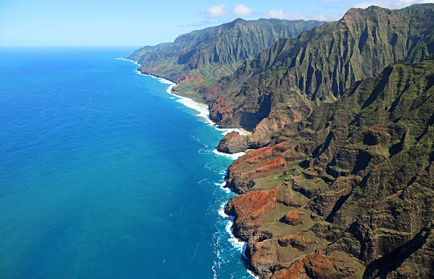 istock Bird-eye view at Na Pali coast 587513722