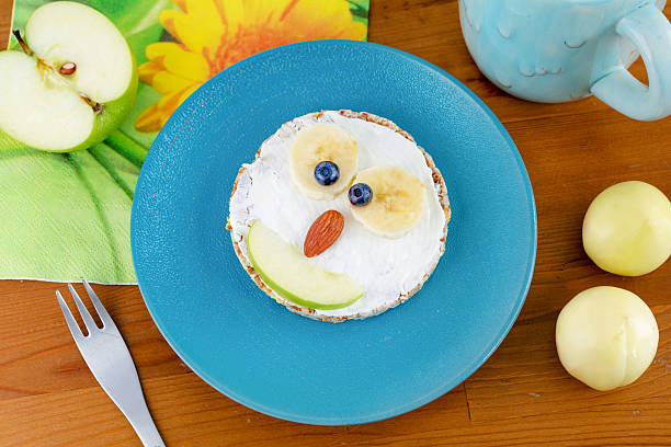 istock Animal face pancake for kids breakfast 587513752