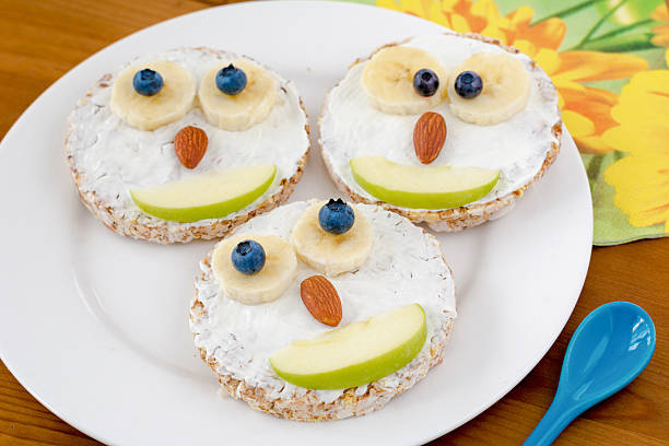 istock Funny breakfast meal for children 587514108