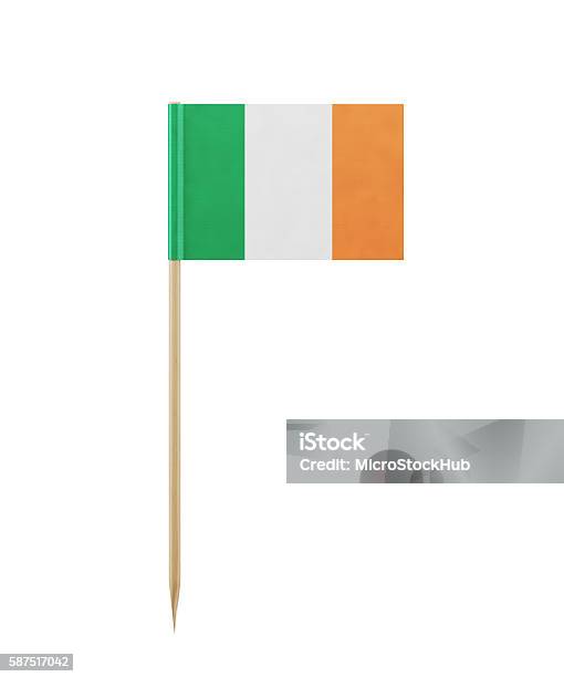 Tiny Irish Flag On A Toothpick Stock Photo - Download Image Now - Irish Flag, Clip Art, Cocktail Stick
