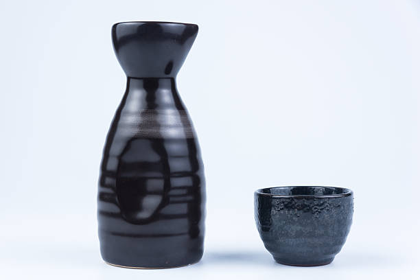 istock Japanese sake bottle and cup 587522662