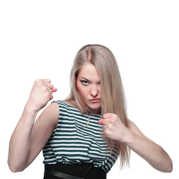istock Young blond female sailor posing in her uniform 587522796