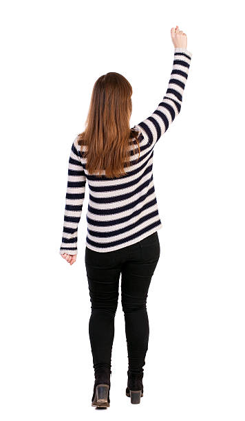 istock Back view of  business woman. 587525232
