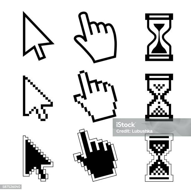 Vector Icon Cursor Of Mouse Stock Illustration - Download Image Now - Advice, Arrow - Bow and Arrow, Arrow Symbol