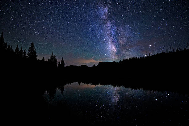 istock Night Sky Mountain Lake and Milky Way Galaxy 587528994