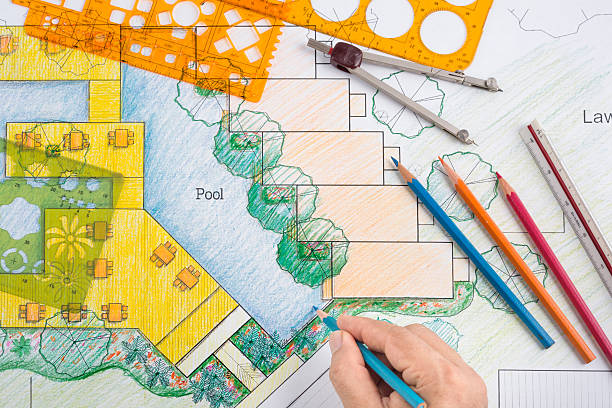 istock Landscape Architect Design hotel resort plan 587529394