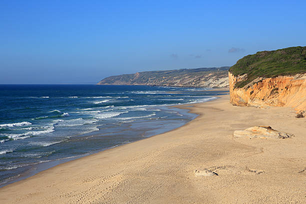 Portugal, Beach at Praia del Rey resort near Obidos. stock photo