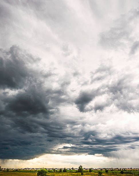 istock Intense thunderstorms with heavy clouds hover over Colorado neighborhood 587534608