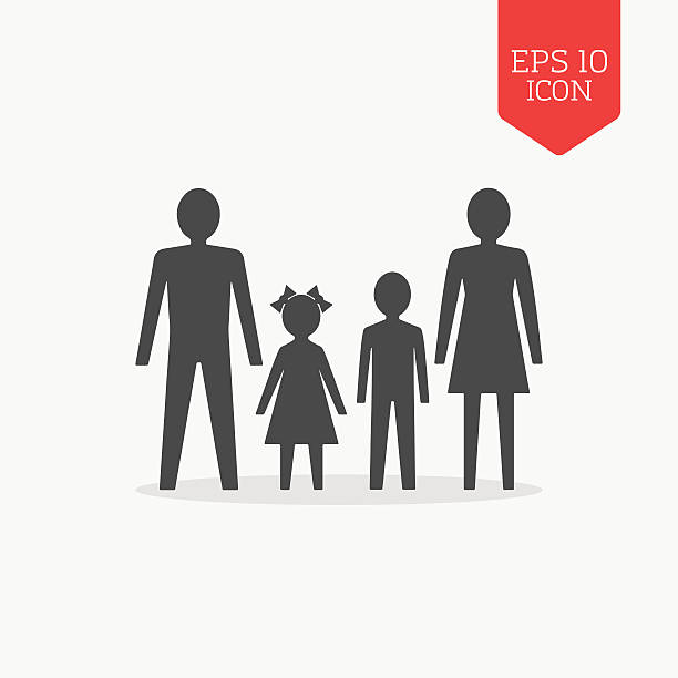 istock Man, woman and children icon. Family concept. 587535410