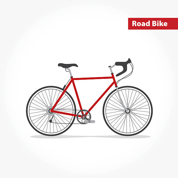 Road bicycle, bike flat icon. vector art illustration