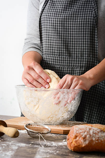 Woman making bread