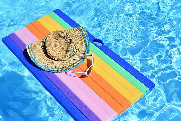 istock Pool with clean water. Summer background for traveling and vacation. 587539550