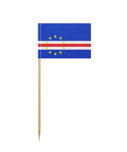 istock Tiny Flag of Cape Verde on a Toothpick 587544448