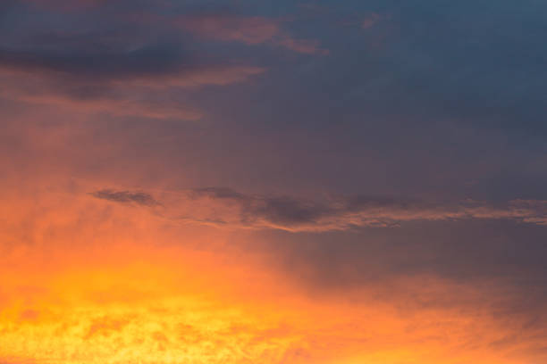 istock Abstract beautiful sunrise and dramatic clouds on the sky. 587545290