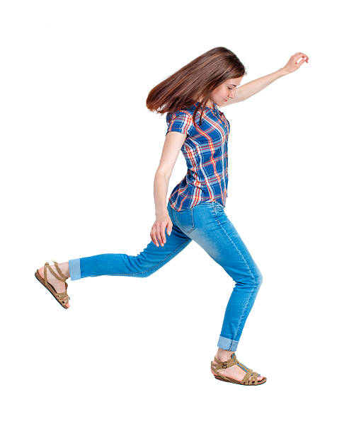 istock Balancing young woman. 587545804