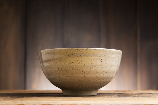 Bowl Japanese style on wood background