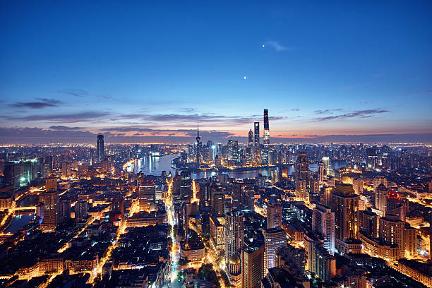 istock Panoramic skyline of Shanghai 587548298