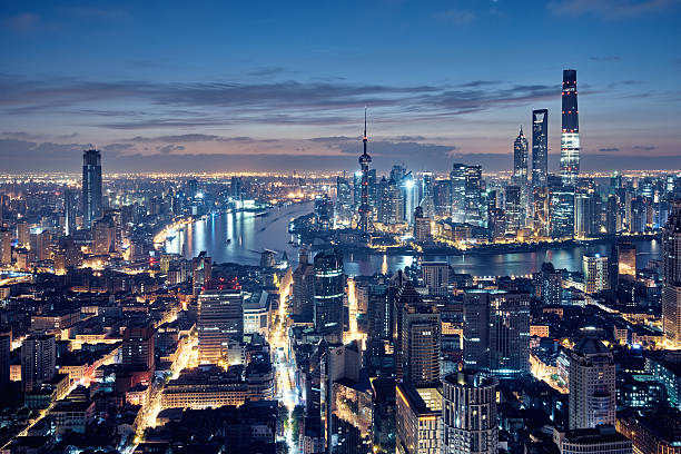 istock Panoramic skyline of Shanghai 587548934