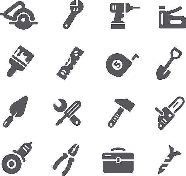tools symbole - baumarkt stock-grafiken, -clipart, -cartoons und -symbole