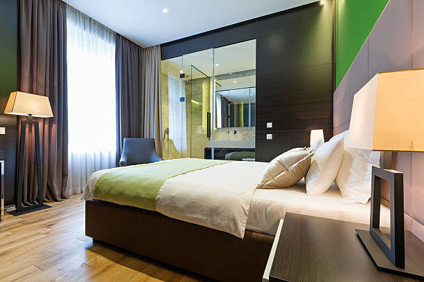 interior de um quarto de hotel - bedroom authority hotel suite luxury imagens e fotografias de stock