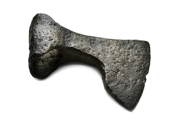 ancient historic metal ax on a white ancient historic metal ax on a white background axe photos stock pictures, royalty-free photos & images